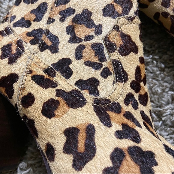 Steve Madden Ladd Cow Hair Cheetah Print Booties - Picture 11 of 16